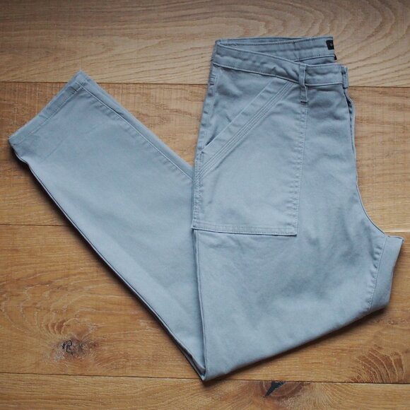 Banana Republic | Grey Cotton Twill High Rise Pants - Picture 6 of 9